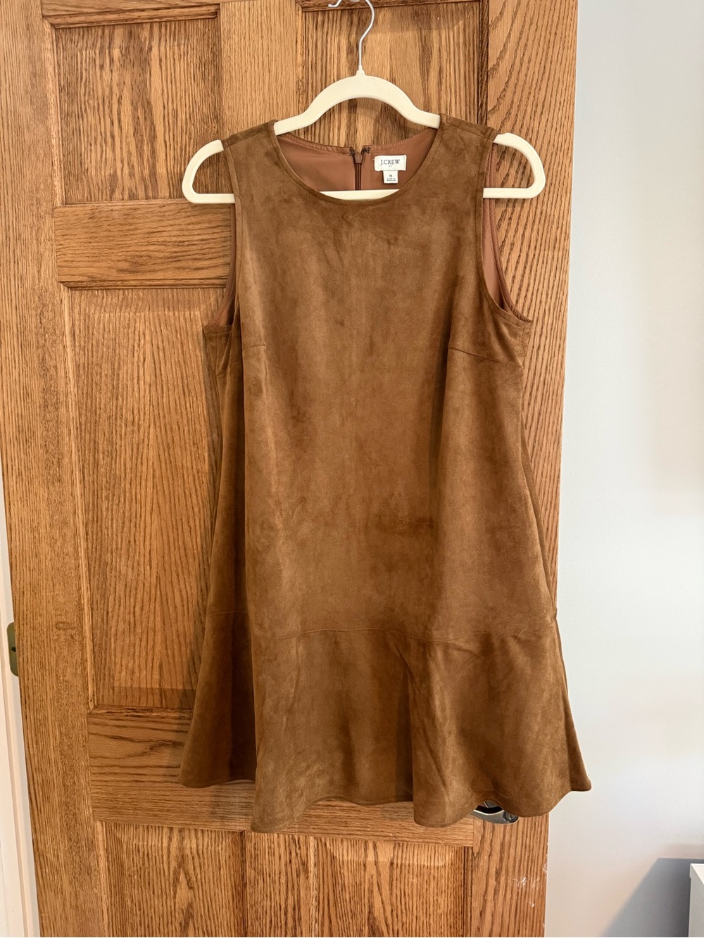 J.Crew Tan Suede Sleeveless Shift Dress